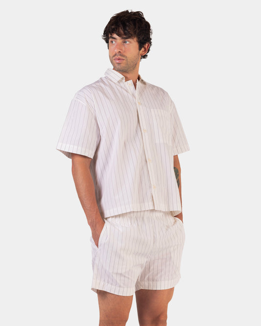 Striped Pajama Suit Short