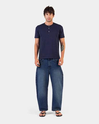 Cropped Balloon Denim