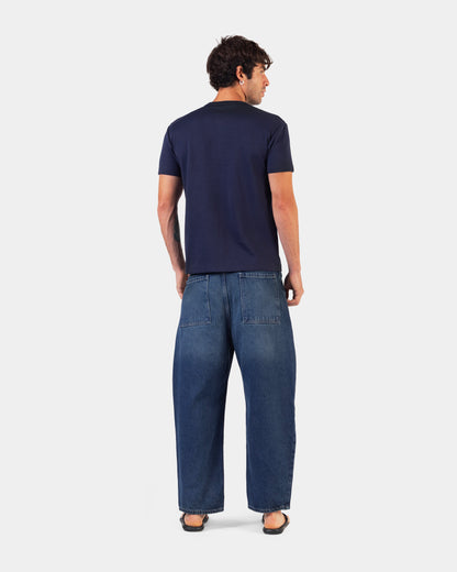 Cropped Balloon Denim