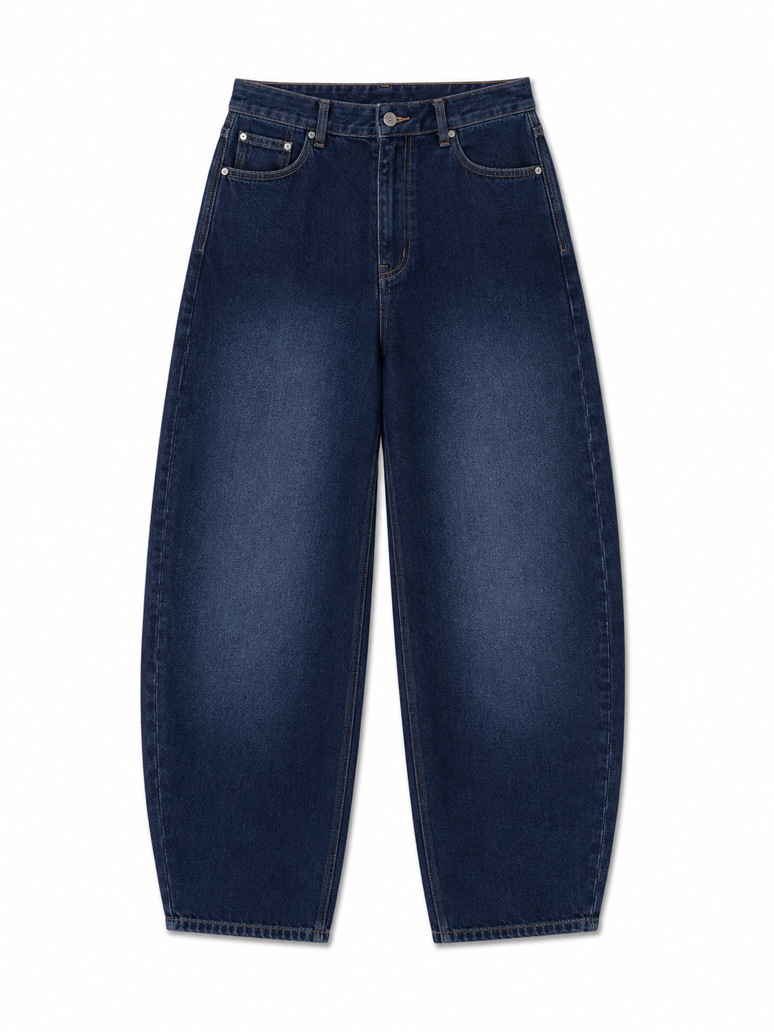 Cropped Balloon Denim