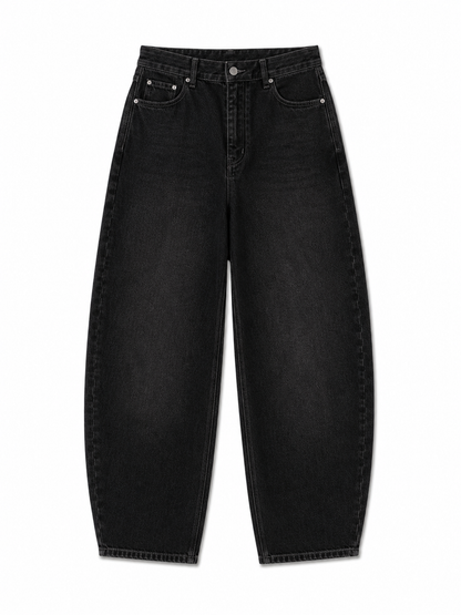 Cropped Balloon Denim