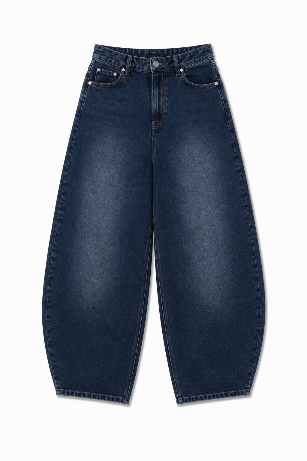 Cropped Balloon Denim