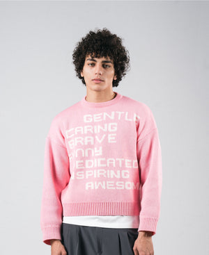 Grandpa pink knitwear