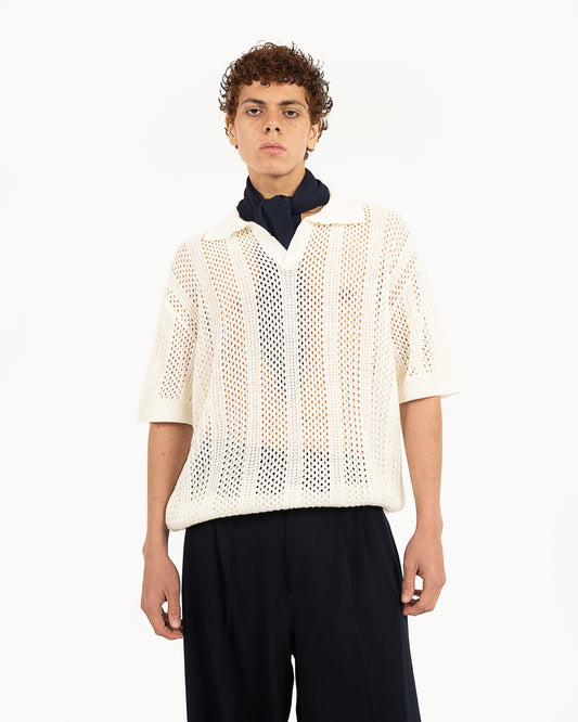 Tricot polo neck shirt